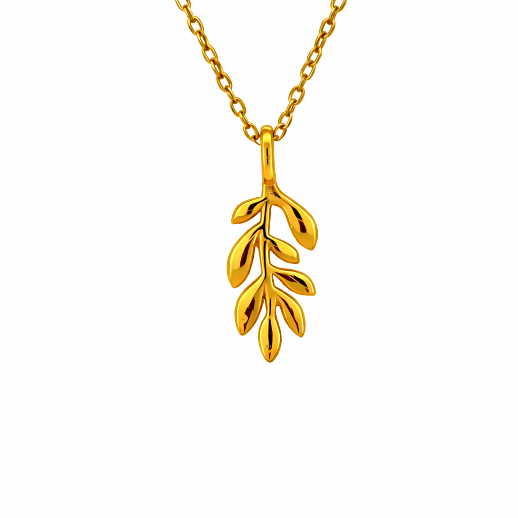 Olive leaf necklace