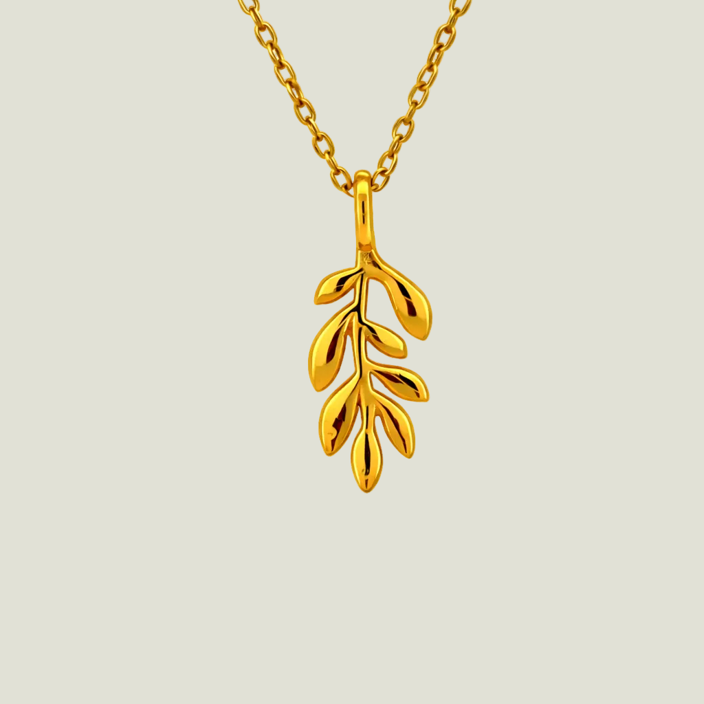 Olive leaf necklace