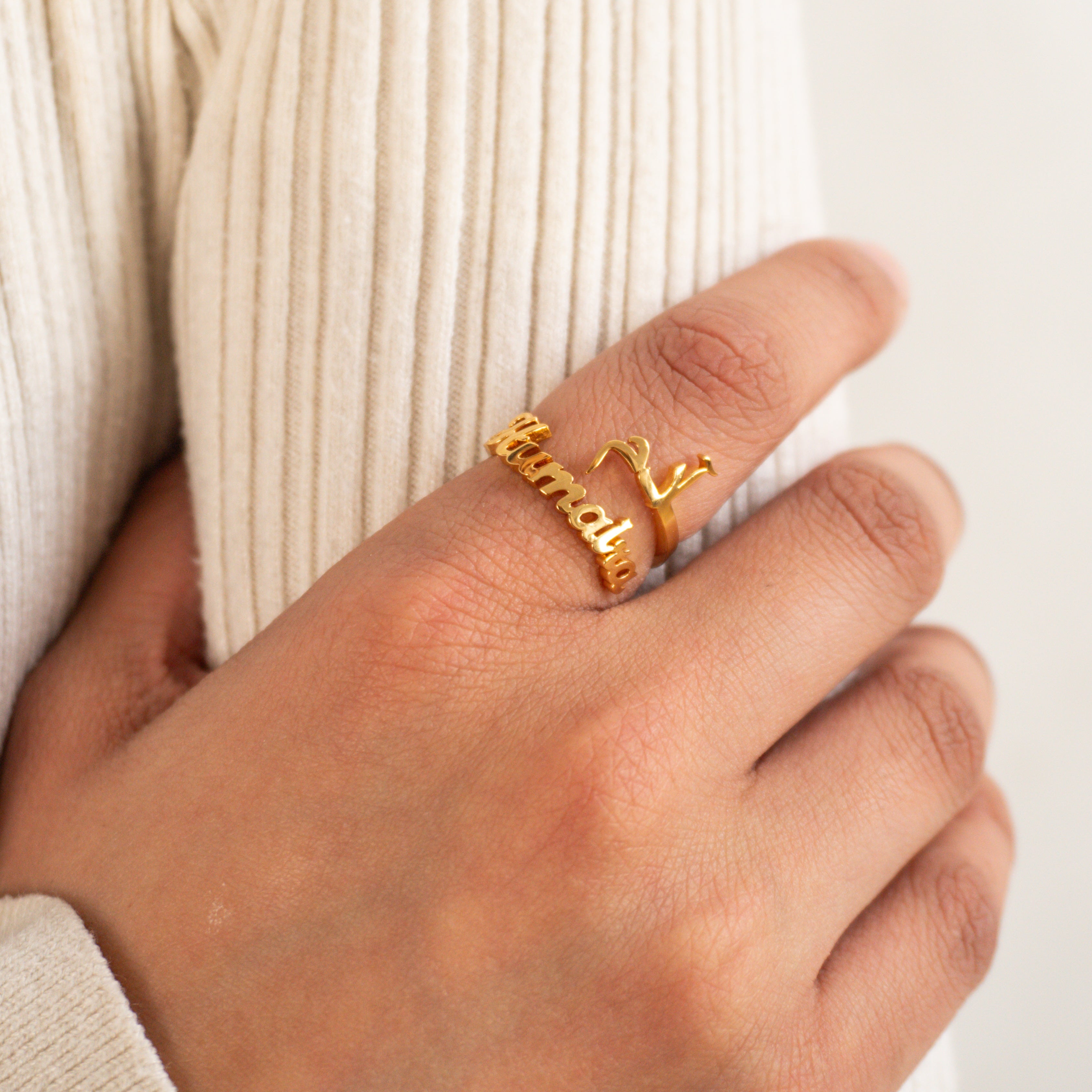 Custom Dual Name Ring