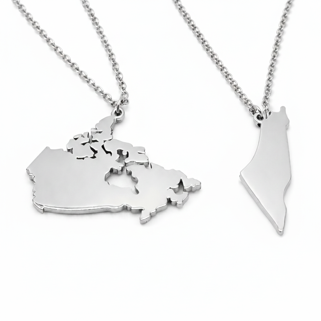 Custom Map Necklace