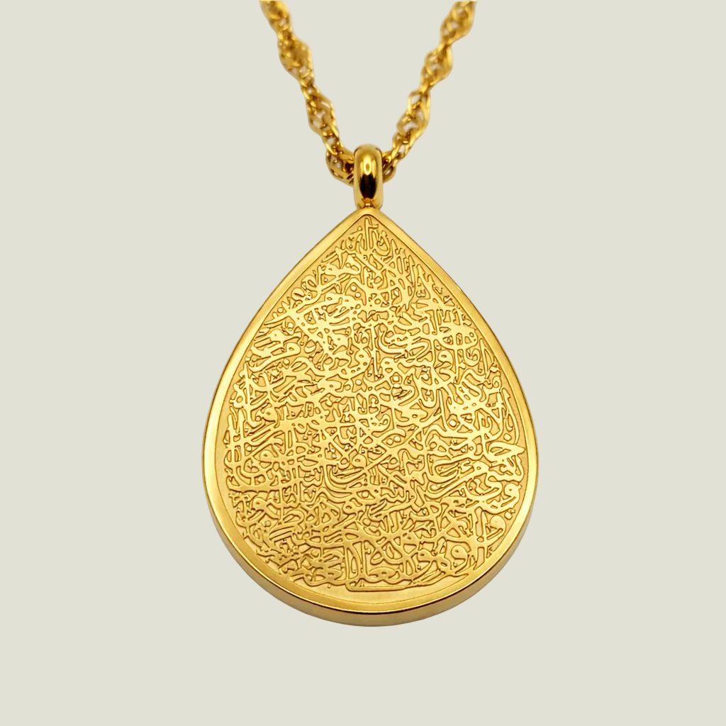 Ayatul Kursi Necklace (Raindrop)