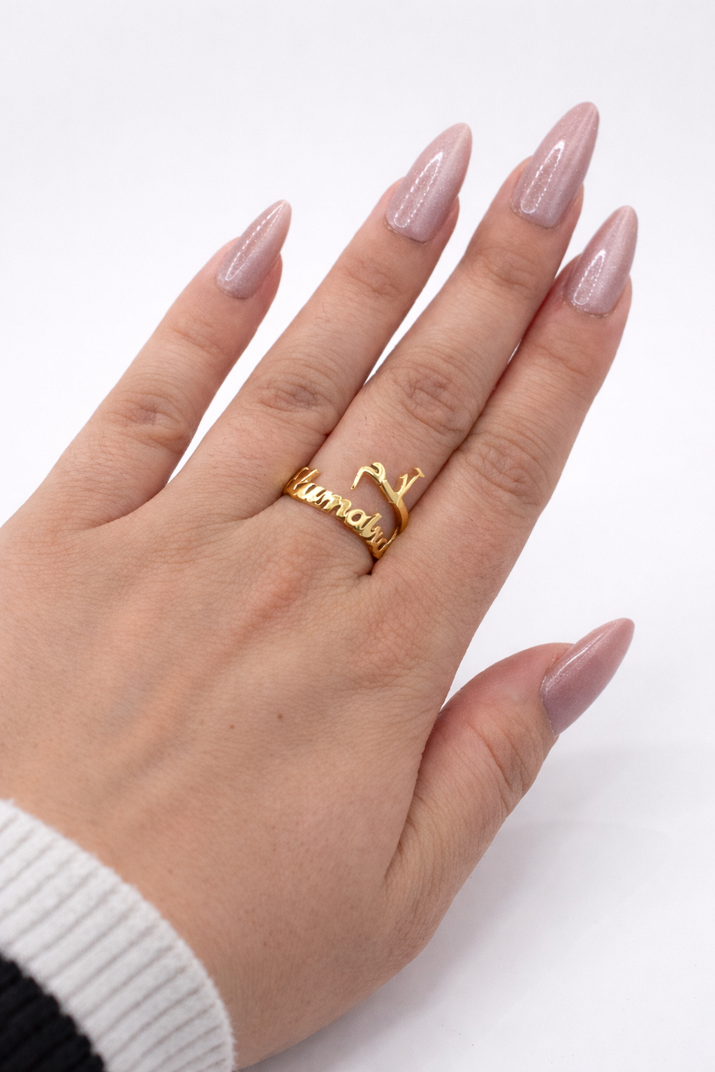 Custom Dual Name Ring