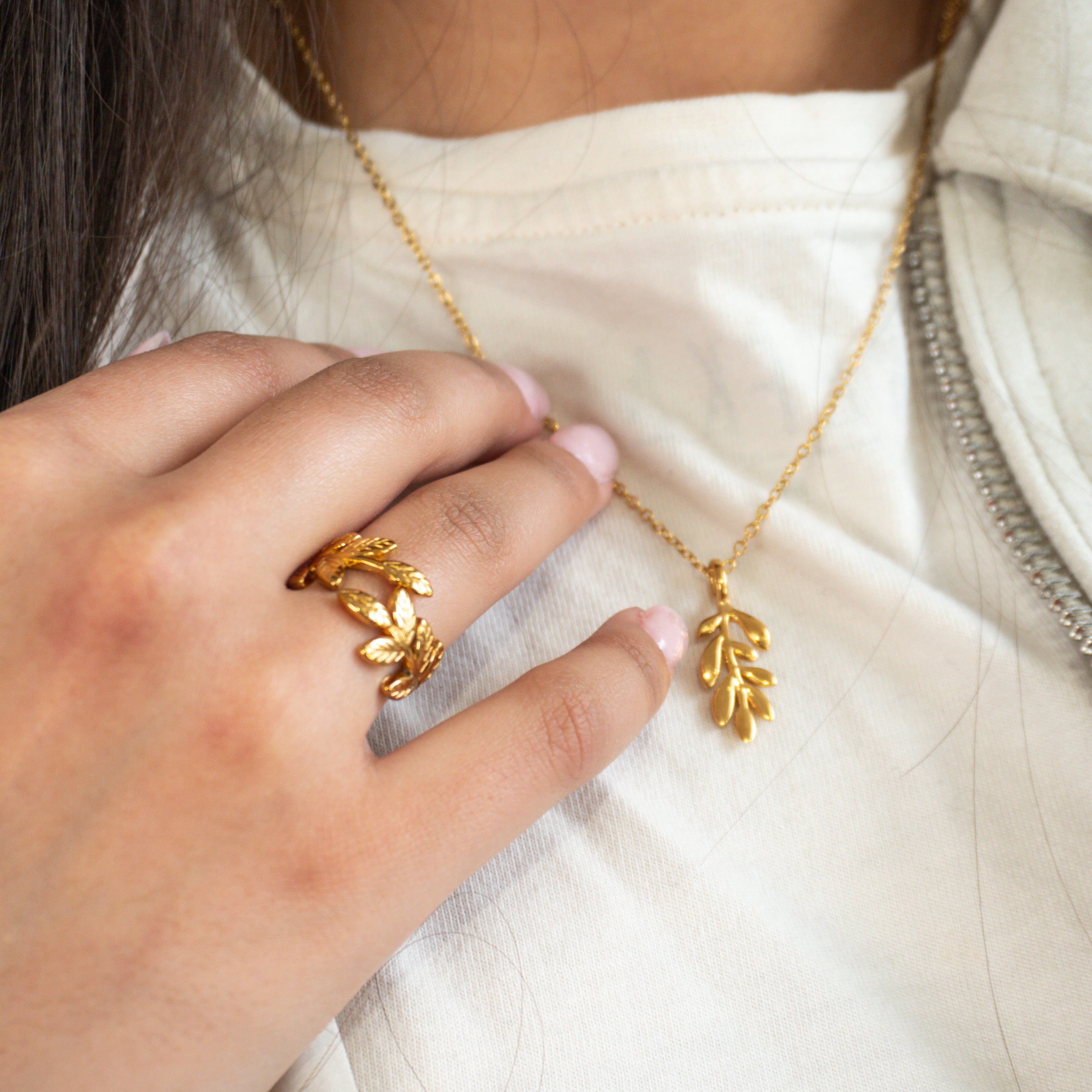 Palestinian Olive Leaf Ring