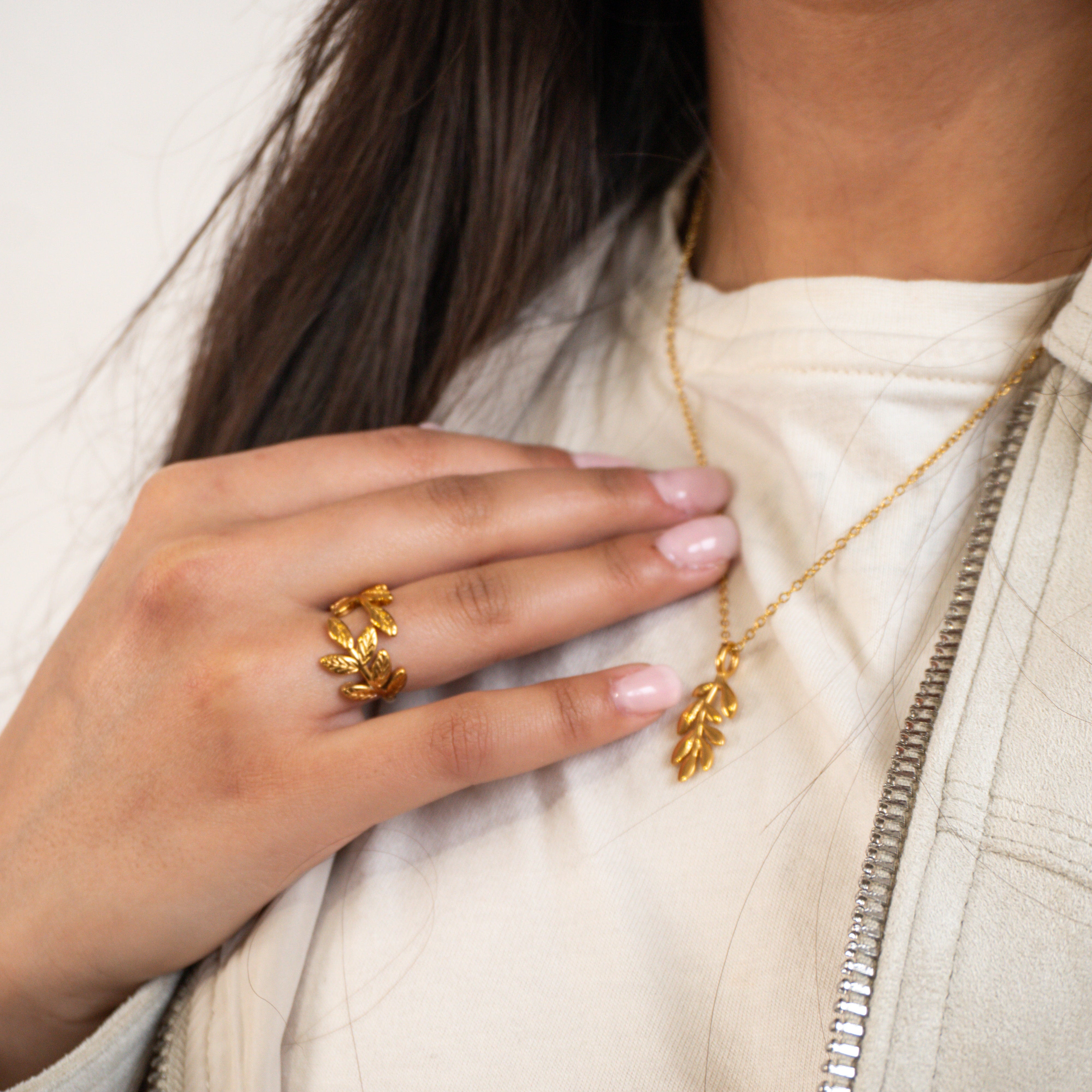 Palestinian Olive Leaf Ring