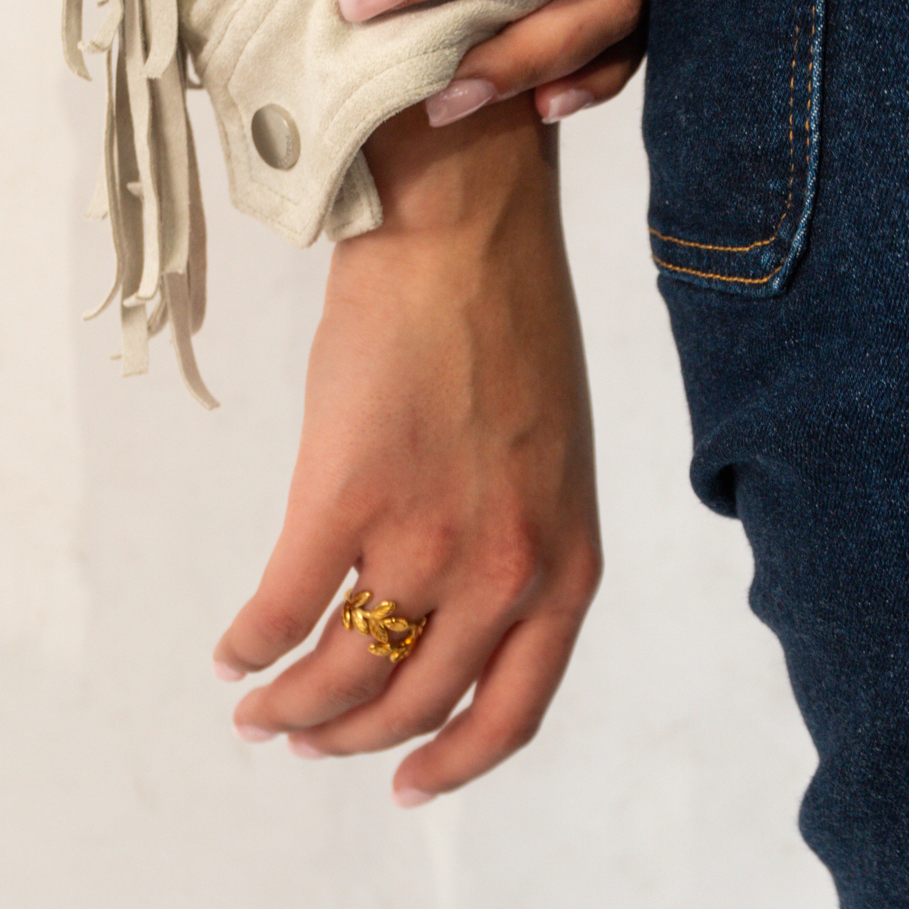 Palestinian Olive Leaf Ring