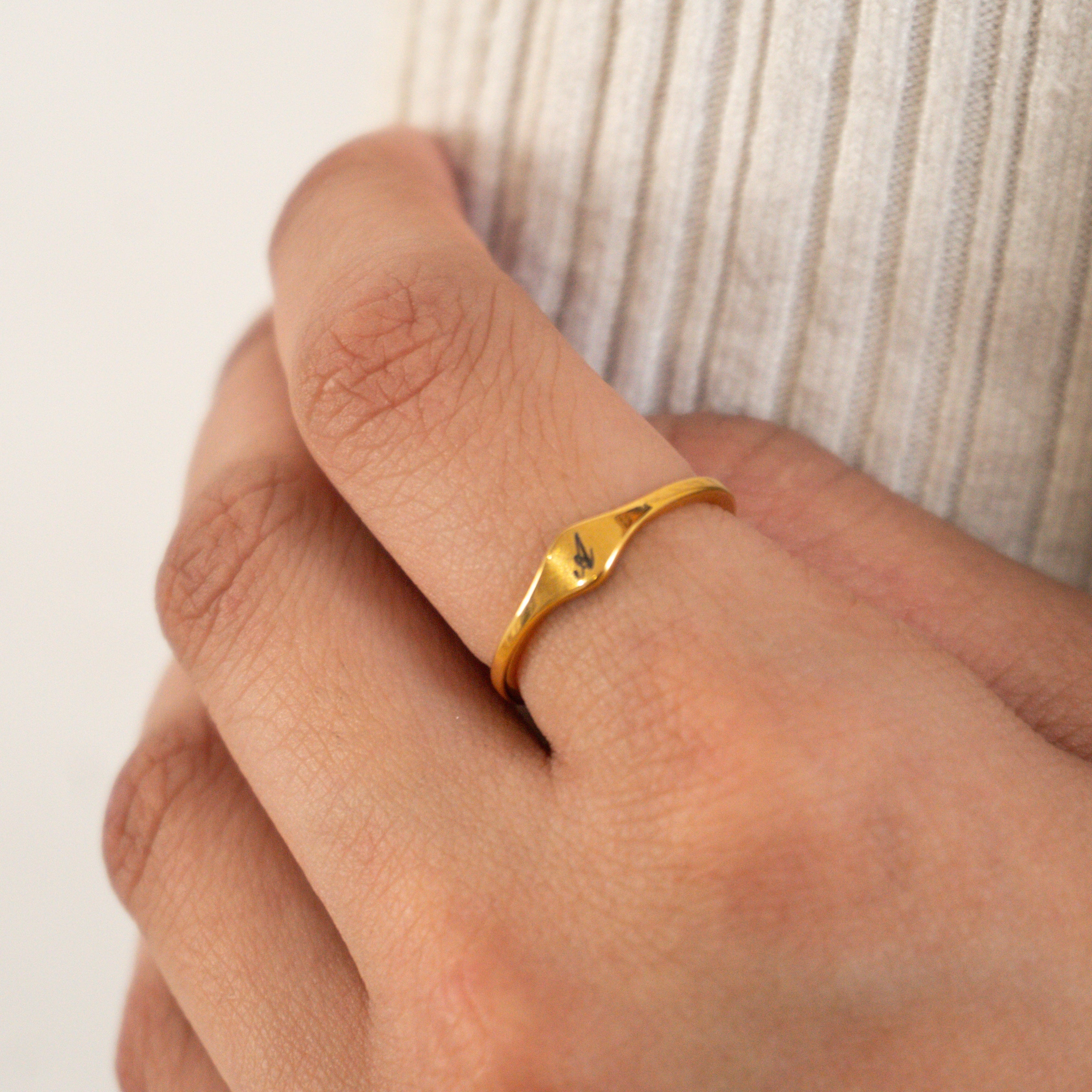 Custom Initial Signet Ring