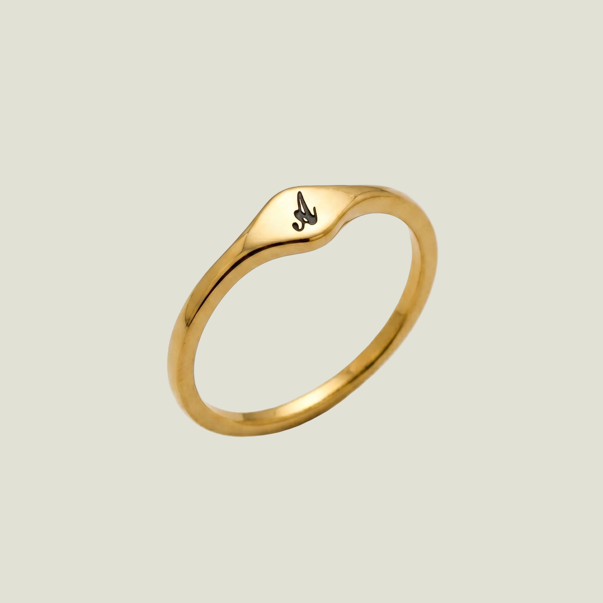 Custom Initial Signet Ring