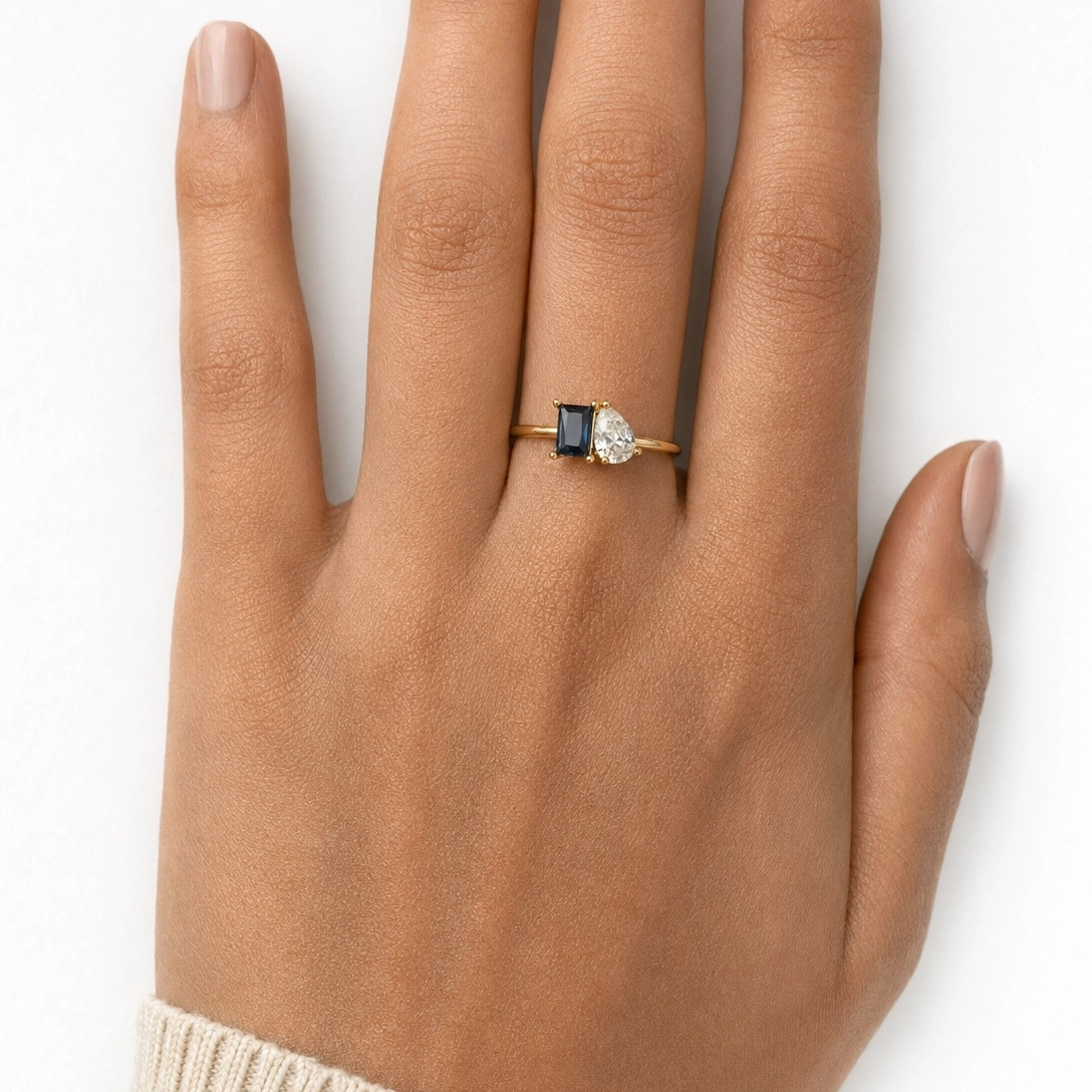 Moi et Toi Birthstone Ring